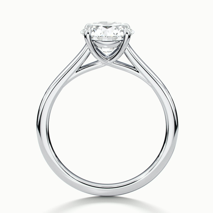 Elena 2 Carat Round Solitaire Lab Grown Diamond Ring in 14k White Gold