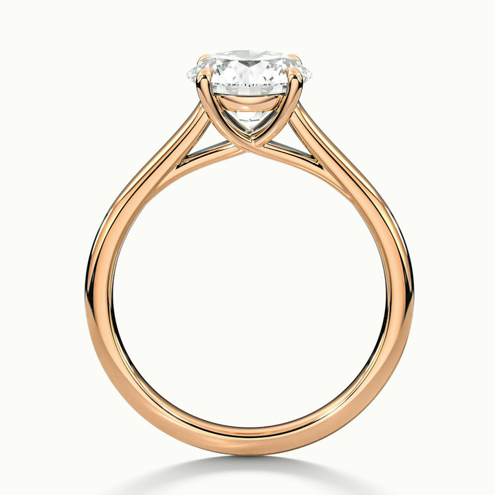 Zara 2 Carat Round Solitaire Moissanite Engagement Ring in 10k Rose Gold