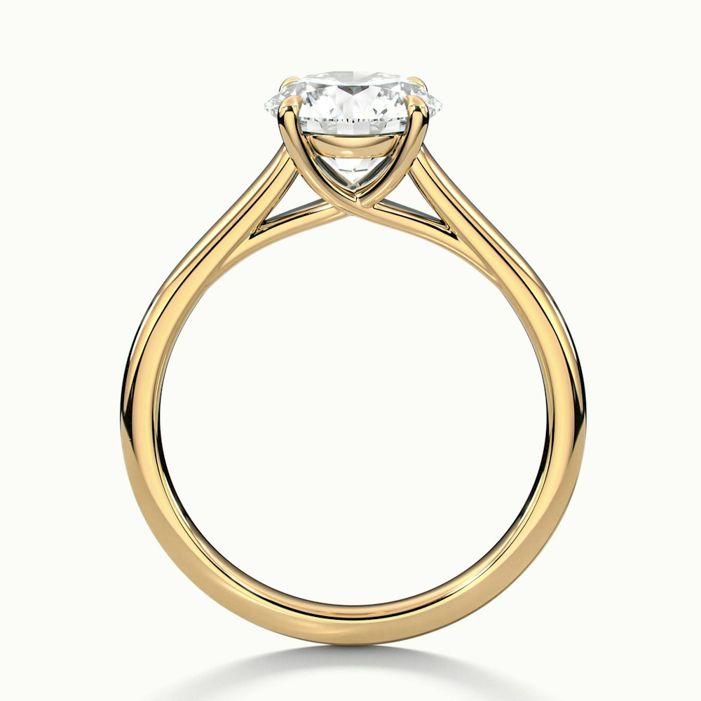 Zara 2 Carat Round Solitaire Moissanite Engagement Ring in 10k Yellow Gold