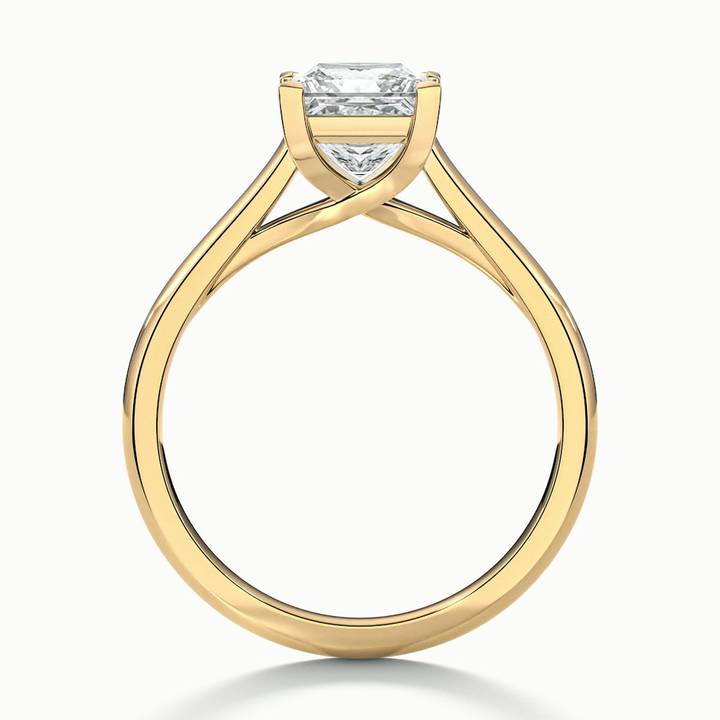 Amaya 1 Carat Princess Cut Solitaire Lab Grown Diamond Ring in 10k Yellow Gold