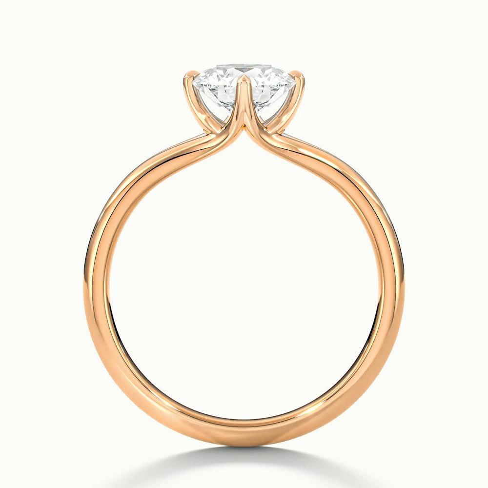 Joy 3 Carat Round Cut Solitaire Moissanite Engagement Ring in 10k Rose Gold