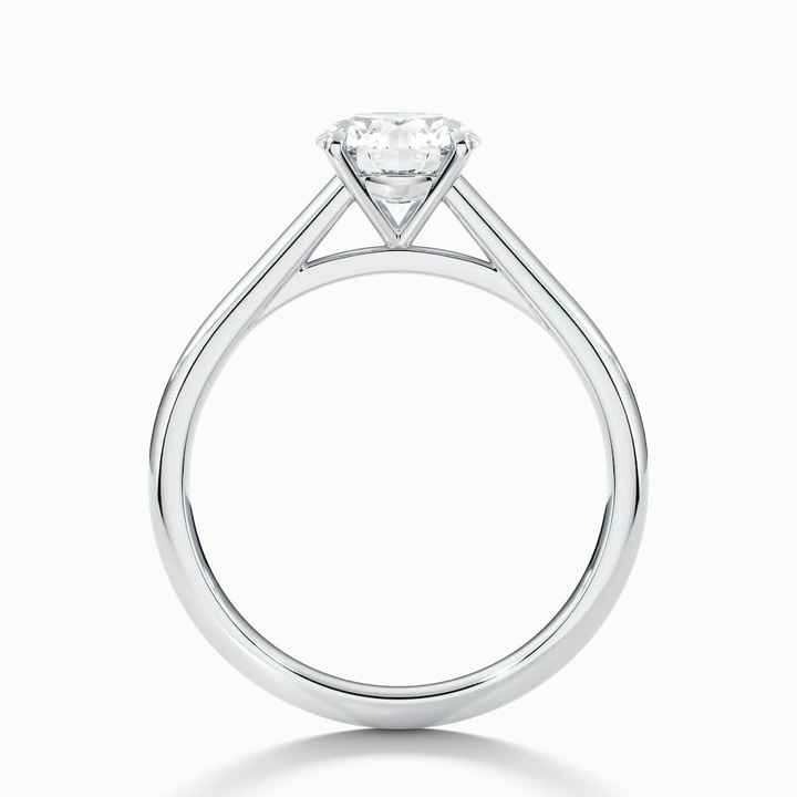 Anika 3 Carat Round Cut Solitaire Lab Grown Diamond Ring in 10k White Gold