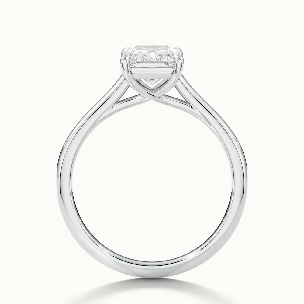 Alia 1 Carat Radiant Cut Solitaire Moissanite Engagement Ring in 10k White Gold