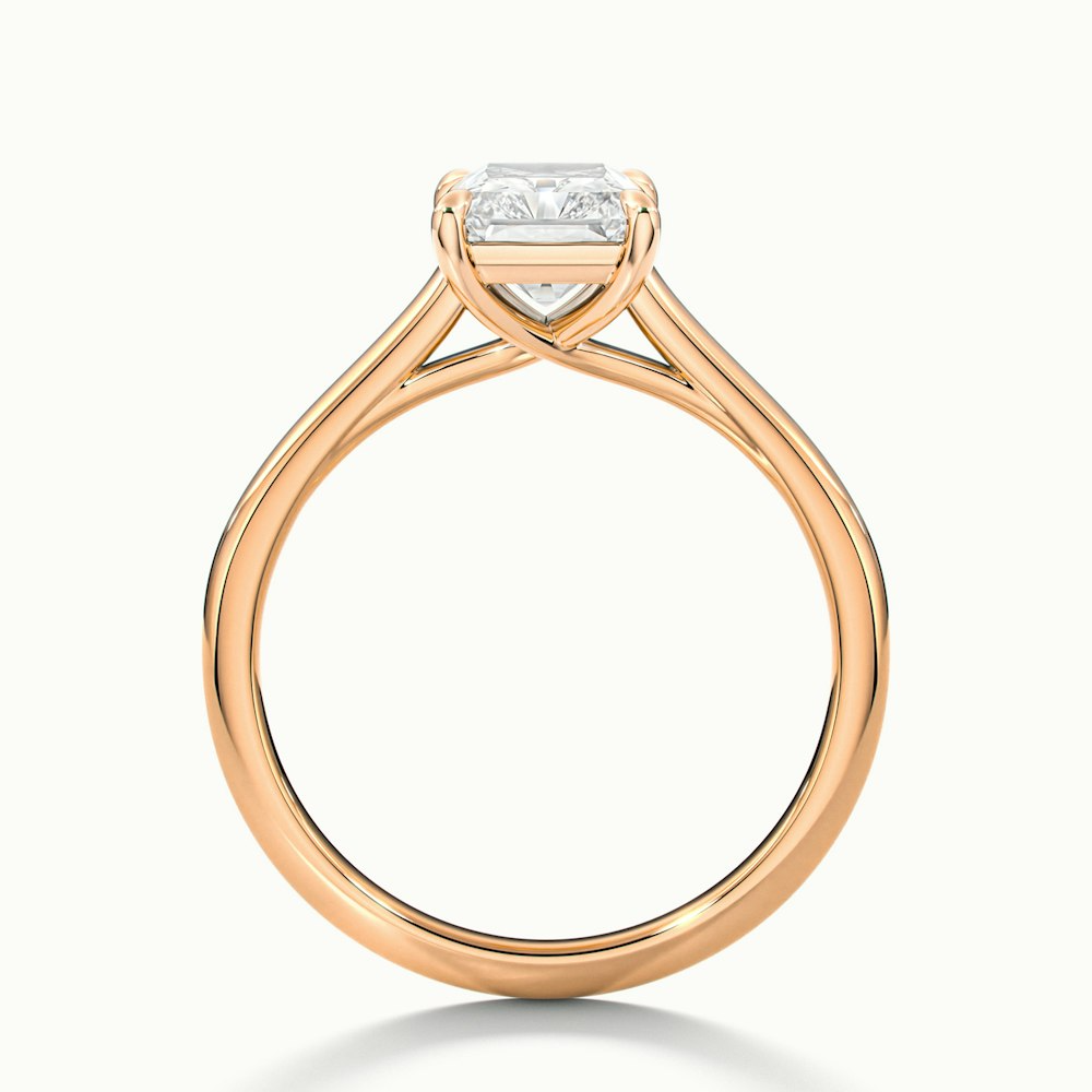 Alia 3.5 Carat Radiant Cut Solitaire Moissanite Engagement Ring in 10k Rose Gold