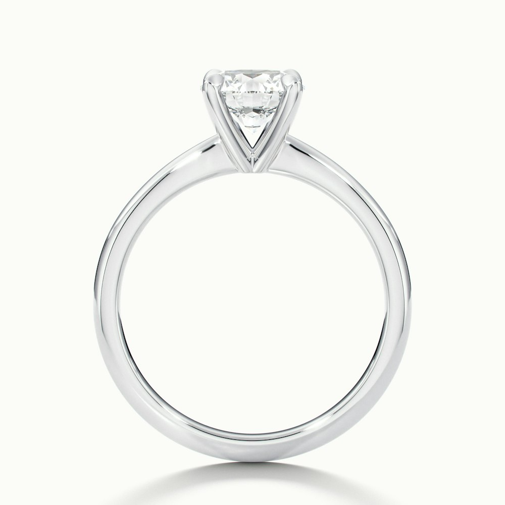 Diana 2 Carat Round Solitaire Lab Grown Diamond Ring in 14k White Gold