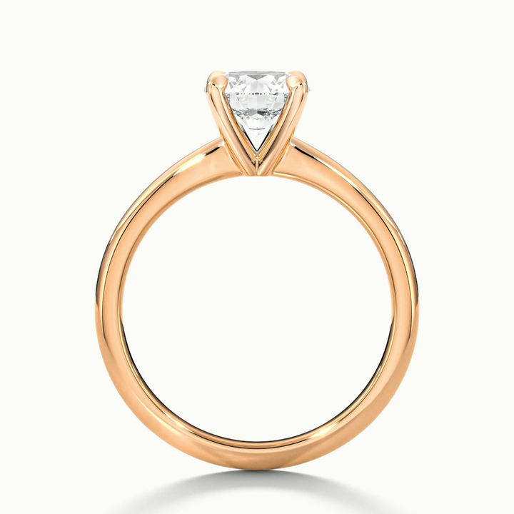 Zoey 5 Carat Round Solitaire Moissanite Engagement Ring in 18k Rose Gold