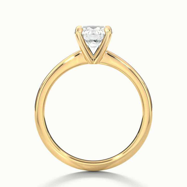 Zoey 2 Carat Round Solitaire Moissanite Engagement Ring in 10k Yellow Gold