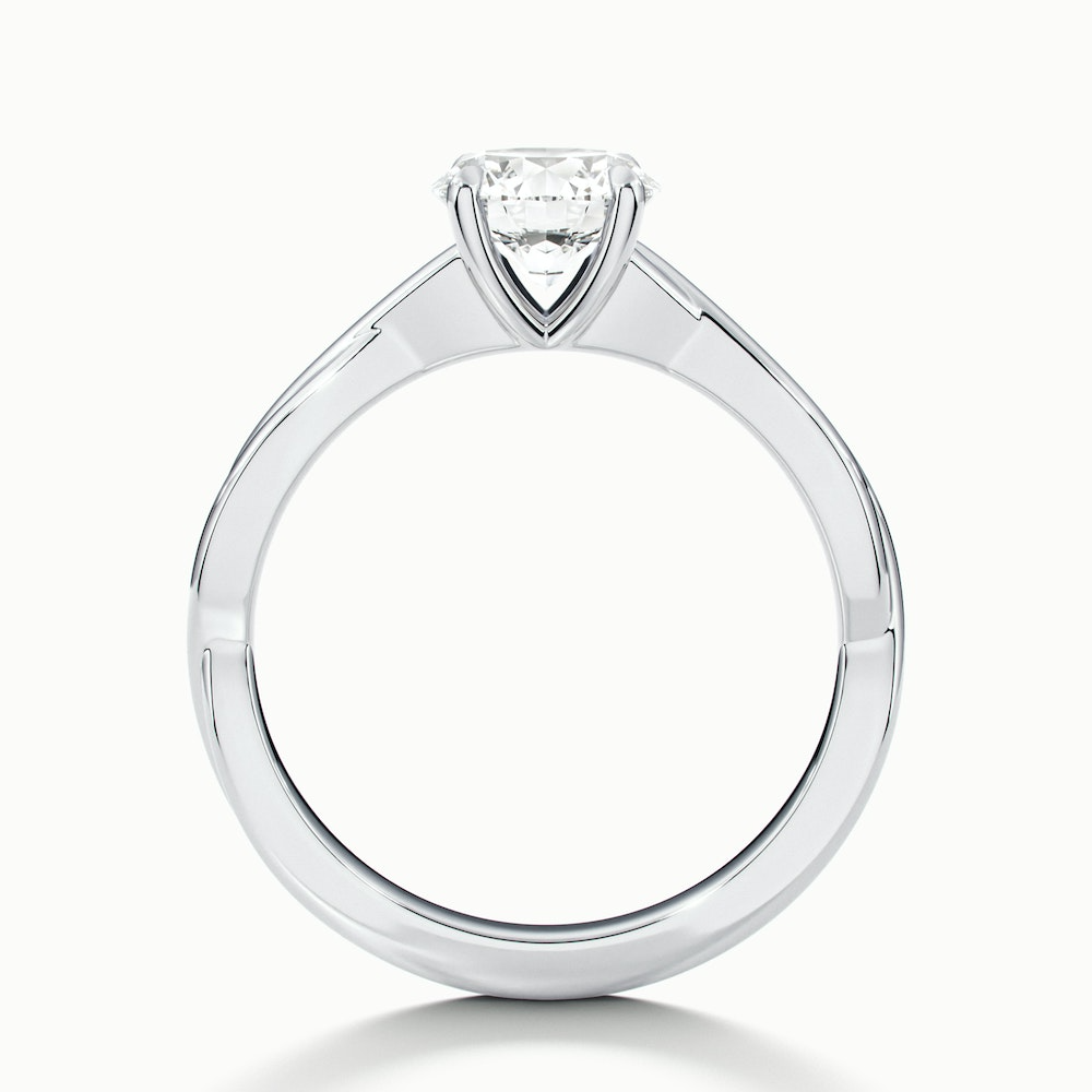 Zoya 1 Carat Round Solitaire Lab Grown Engagement Ring in 10k White Gold
