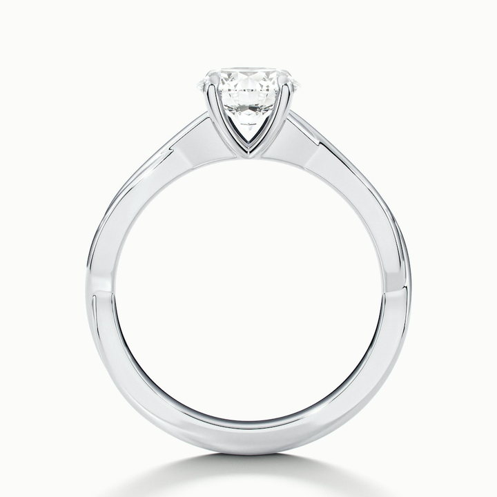 Zoya 2 Carat Round Solitaire Lab Grown Engagement Ring in 10k White Gold