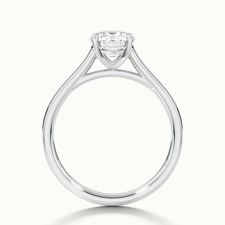 Lena 2 Carat Round Cut Solitaire Lab Grown Engagement Ring in 14k White Gold