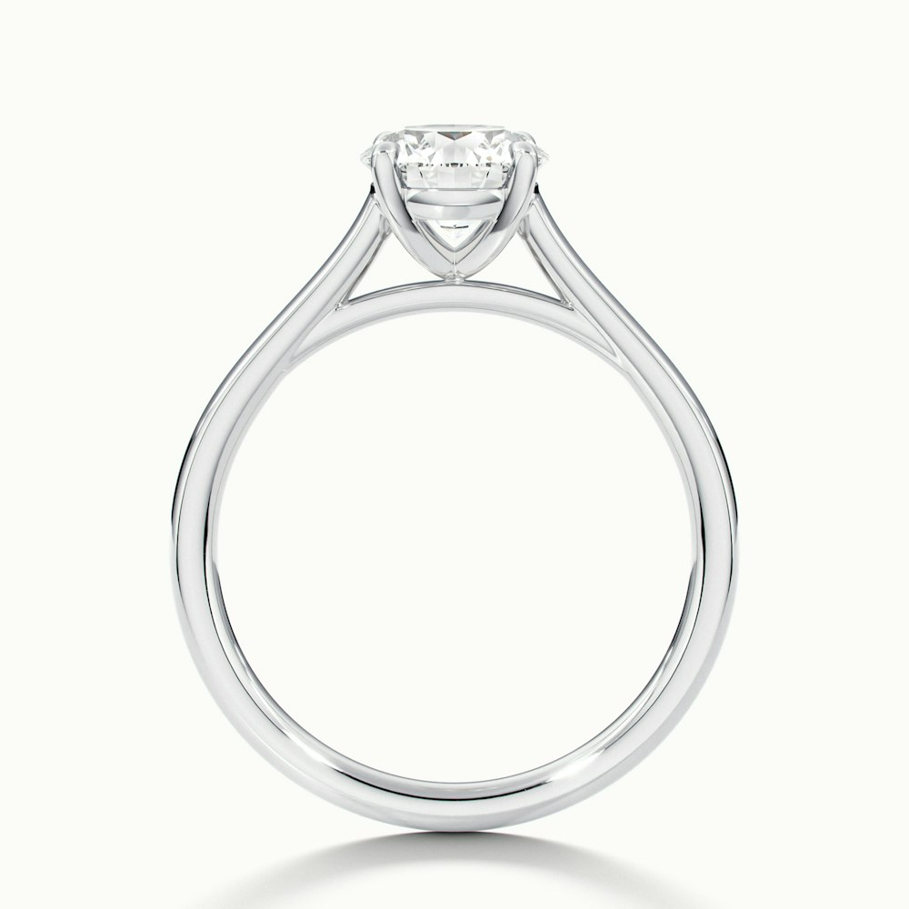 Anaya 5 Carat Round Cut Solitaire Moissanite Diamond Ring in 18k White Gold