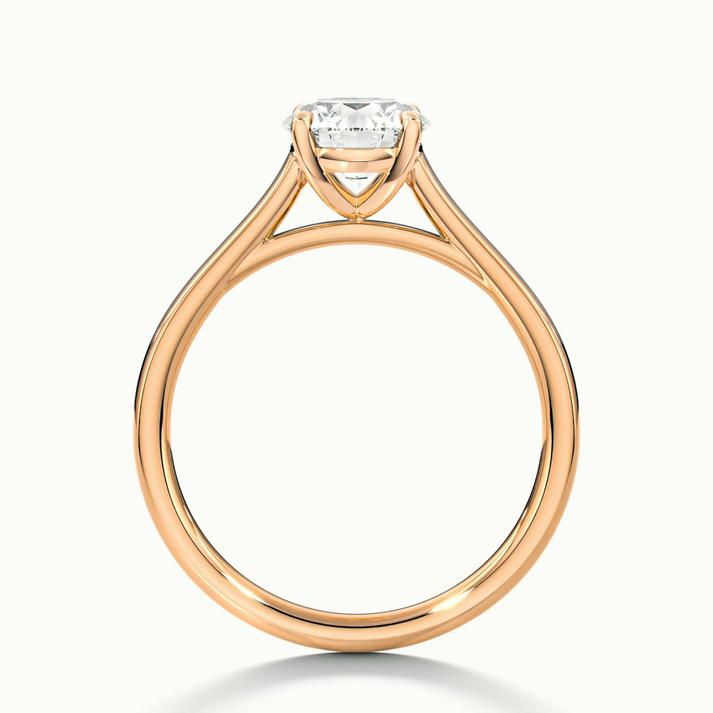 Anaya 5 Carat Round Cut Solitaire Moissanite Diamond Ring in 18k Rose Gold