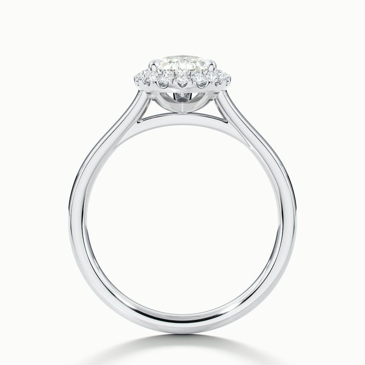 Aura 2.5 Carat Pear Halo Lab Grown Engagement Ring in 10k White Gold