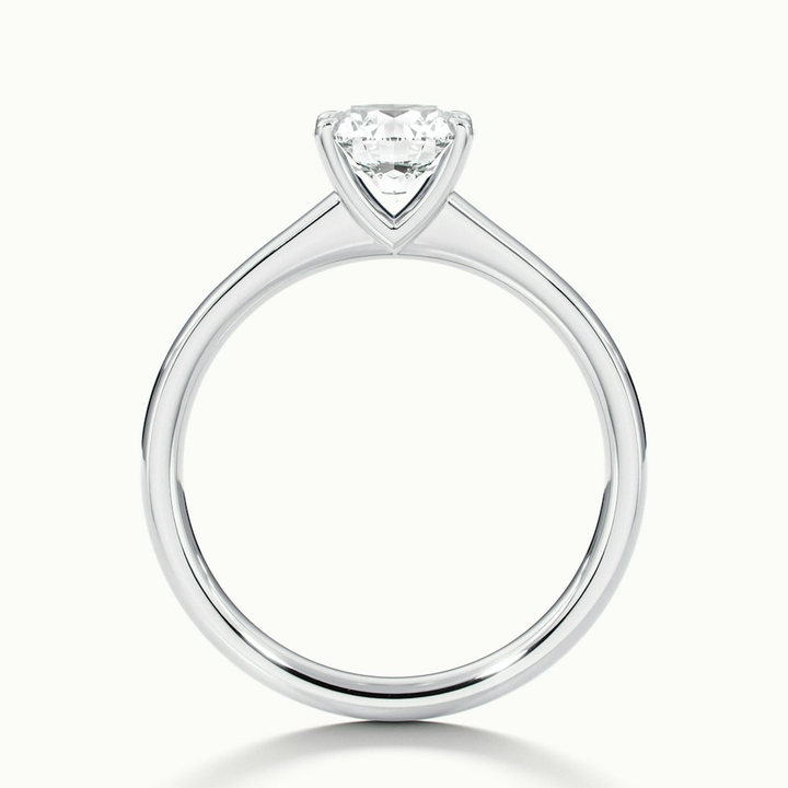 Ada 2 Carat Round Solitaire Lab Grown Engagement Ring in 18k White Gold