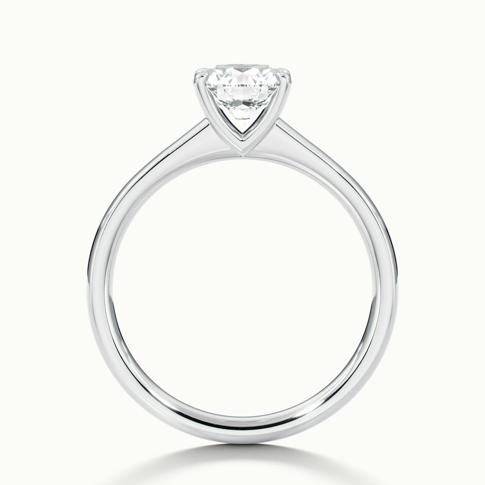 Ada 2 Carat Round Solitaire Lab Grown Engagement Ring in 14k White Gold