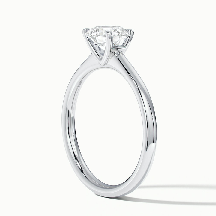 Ada 2 Carat Round Solitaire Lab Grown Engagement Ring in 18k White Gold