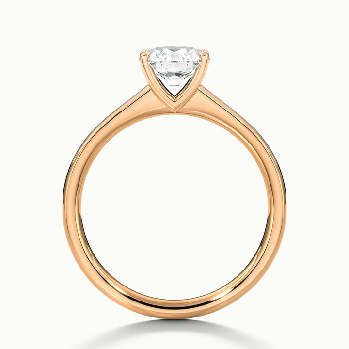 April 5 Carat Round Solitaire Moissanite Diamond Ring in 18k Rose Gold