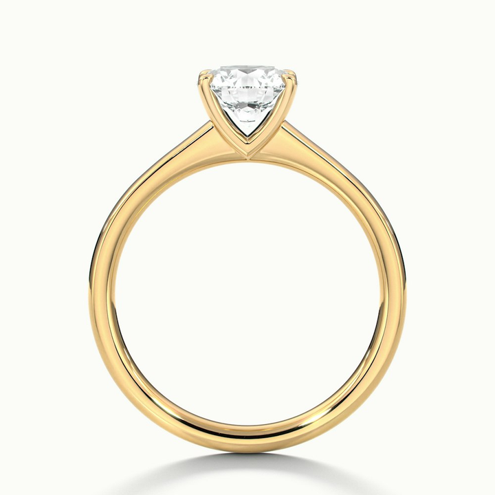 Ada 2 Carat Round Solitaire Lab Grown Engagement Ring in 10k Yellow Gold