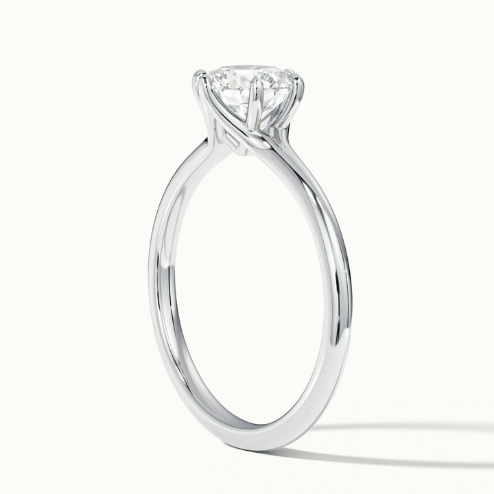 Gina 2 Carat Round Solitaire Lab Grown Engagement Ring in 14k White Gold
