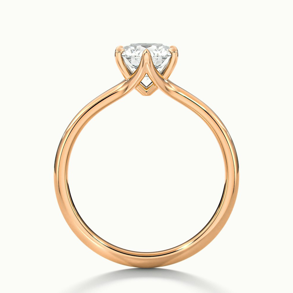 Gina 5 Carat Round Solitaire Lab Grown Engagement Ring in 18k Rose Gold