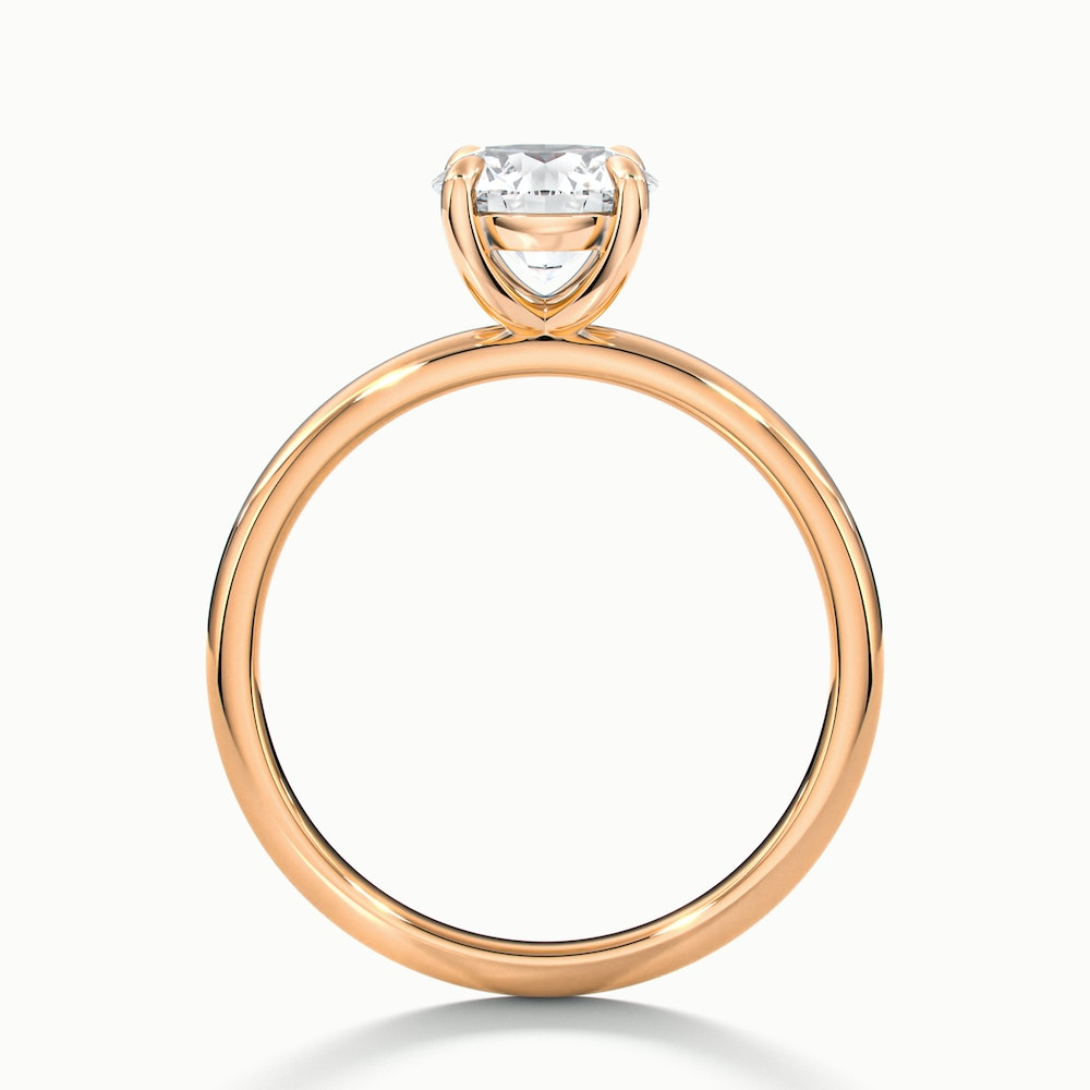 Grace 2 Carat Round Cut Solitaire Lab Grown Engagement Ring in 10k Rose Gold