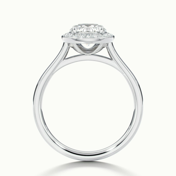 Helyn 2 Carat Round Halo Lab Grown Engagement Ring in 14k White Gold