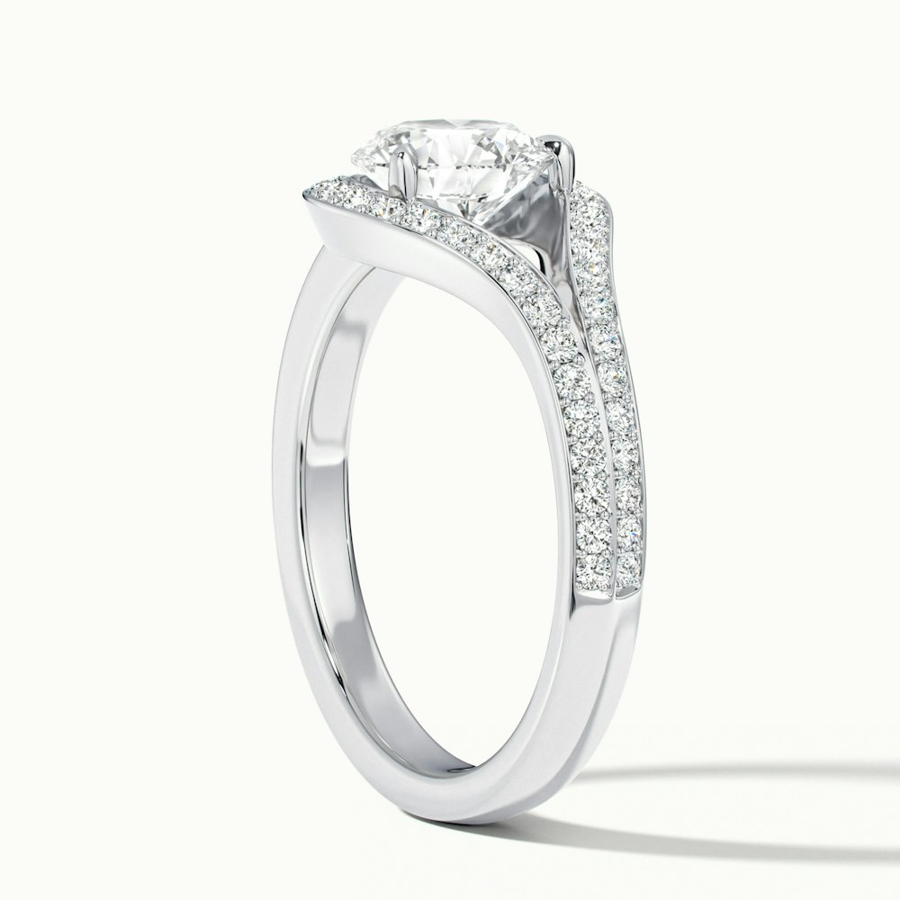 Avi 2 Carat Round Halo Pave Lab Grown Engagement Ring in 14k White Gold