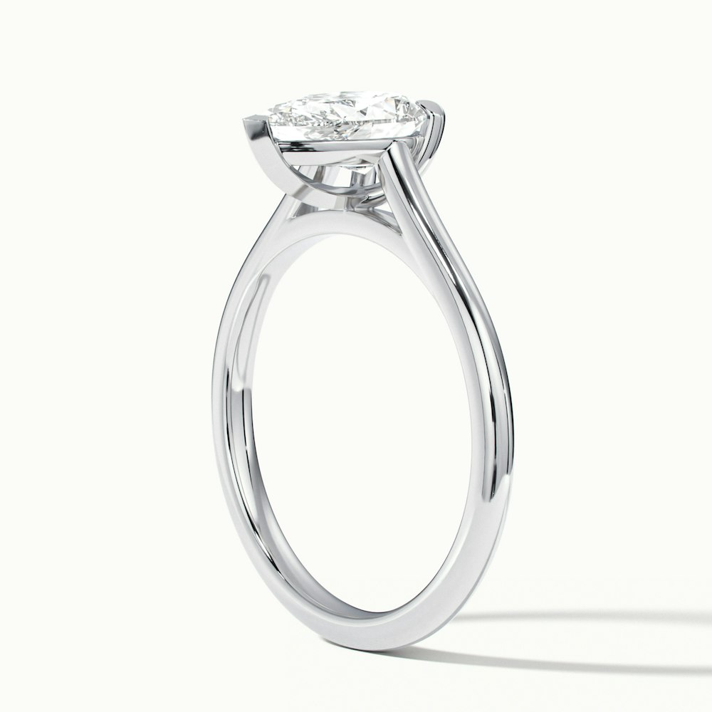 Cherri 1.5 Carat Pear Shaped Solitaire Lab Grown Engagement Ring in 10k White Gold