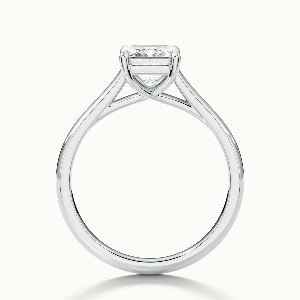 Hana 5 Carat Emerald Cut Solitaire Lab Grown Diamond Ring in Platinum