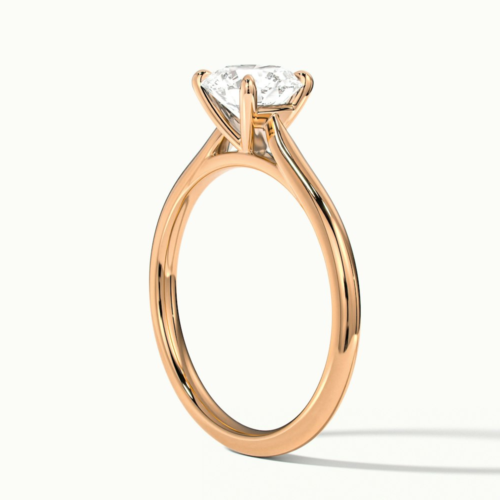 Iara 5 Carat Round Solitaire Moissanite Engagement Ring in 18k Rose Gold