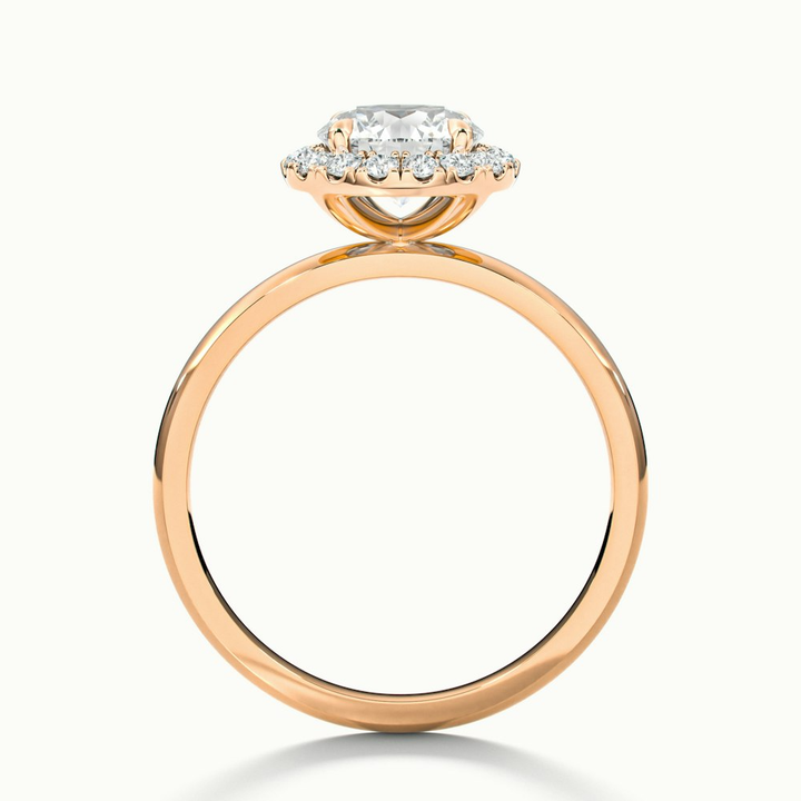 Kara 1 Carat Round Halo Lab Grown Diamond Ring in 10k Rose Gold