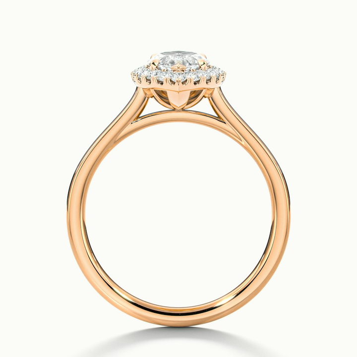 Anaya 3 Carat Marquise Halo Lab Grown Diamond Ring in 10k Rose Gold