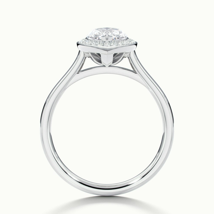 Carla 4 Carat Marquise Halo Lab Grown Diamond Ring in 10k White Gold